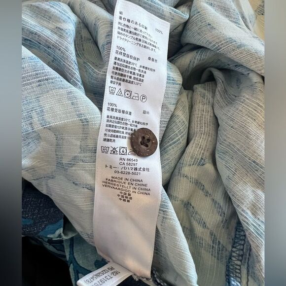 Tommy Bahama Mens Camp Shirt Button Up Beach Hawaiian Floral Silk Blue Size XL - Picture 7 of 12